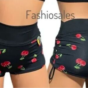 Pink Victoria secret cherry-print shorts